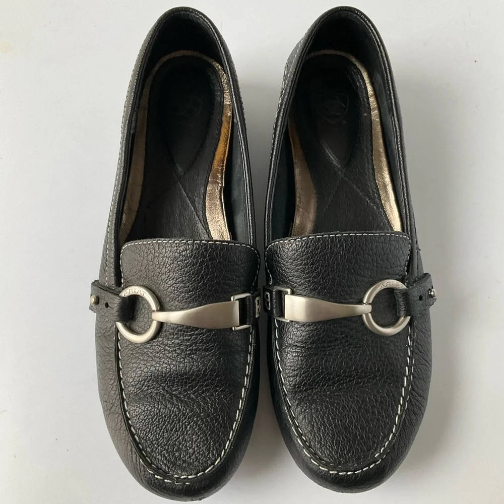 Ariat Black Leather Women Loafers Size 6.5 B - Picture 4 of 10